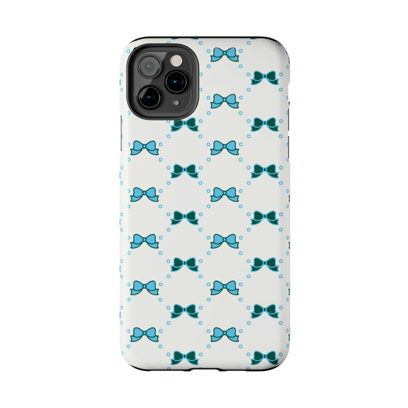 Pretty Little Bow Phone Case, Bed Party Bow Iphone case, Bow Phone Case, College Case, Bow Gift - Bow Aesthetic, Tulane, Blue & Green Bow