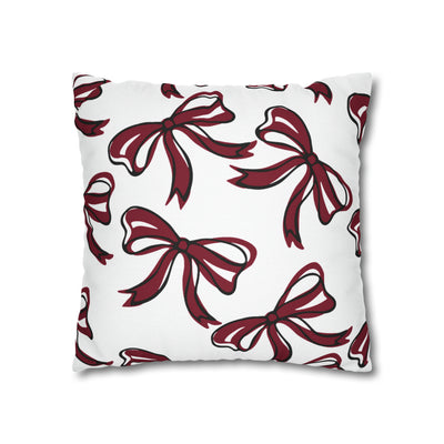 Trendy Bow College Pillow Cover - Dorm Pillow, Graduation Gift,Bed Party Gift,Acceptance Gift,College Gift, South Carolina, Gamecocks, USC