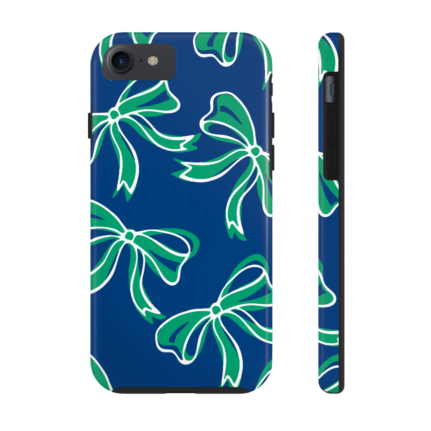 Trendy Bow Phone Case, Bed Party Bow Iphone case, Bow Phone Case, - FGCU, Blue and Green, Florida Gulf Coast