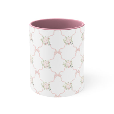 Coquette Black with Pink Bow Ceramic Mug