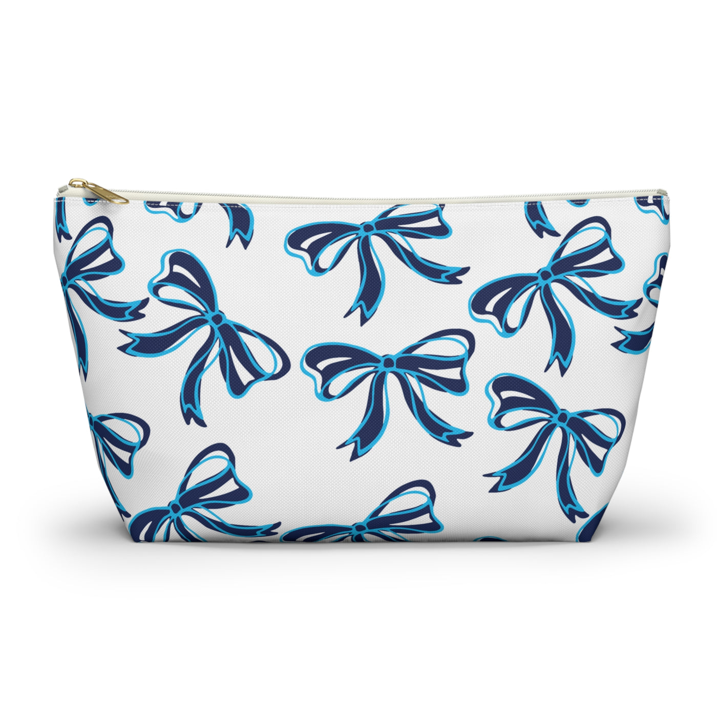 Trendy Bow Makeup Bag - Graduation Gift, Bed Party Gift, Acceptance Gift, College Gift, VIllanova, Penn State, UConn, Tarheels, UNC