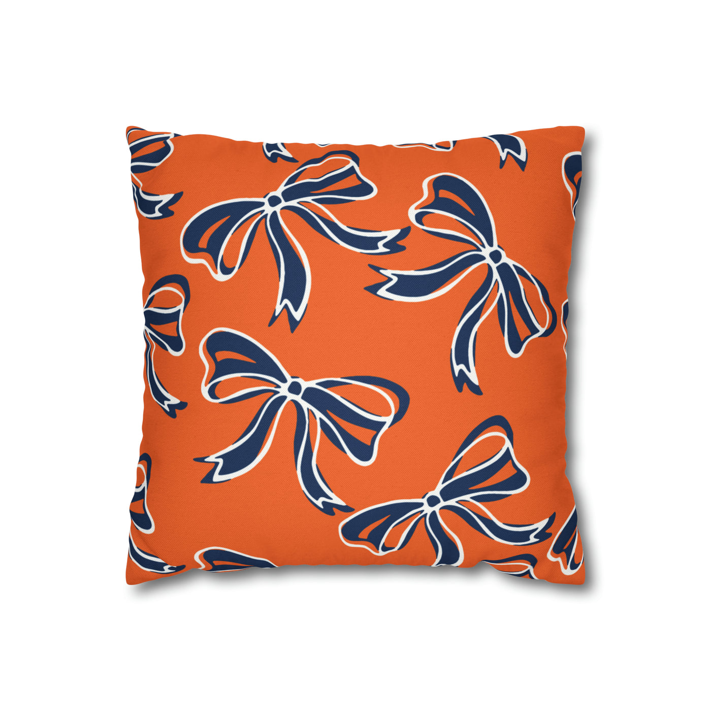 Trendy Bow College Pillow Cover - Dorm Pillow, Graduation Gift, Bed Party Gift, Acceptance Gift, College Gift, Syracuse, Bucknell, Illinois