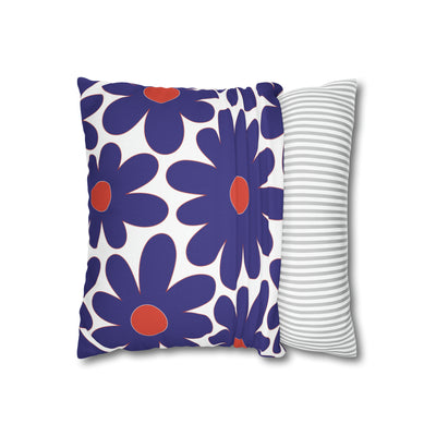 Two Color Double Sided Groovy Flower Pillow - College Dorm Pillow - Bed Party Pillow - Clemson