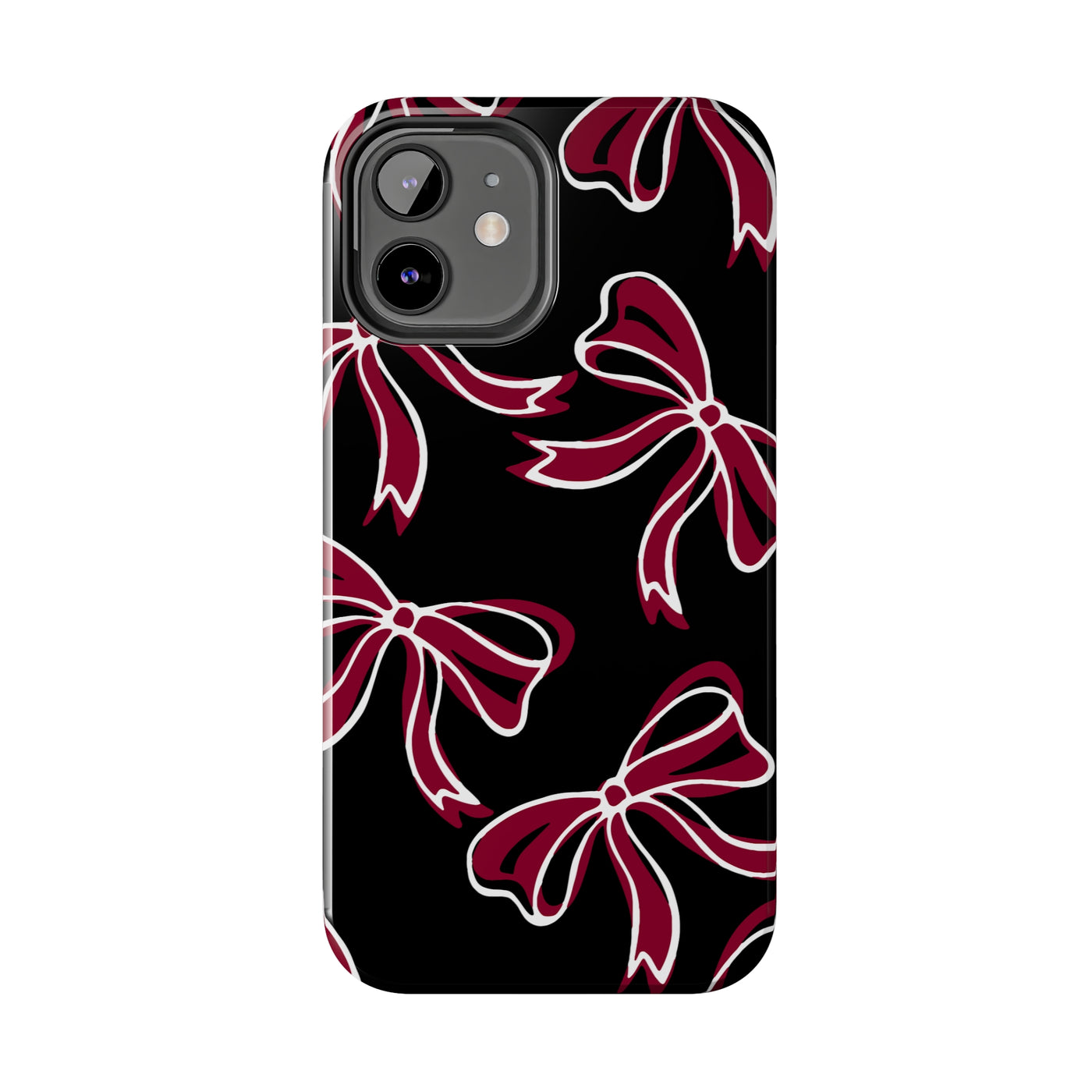 Trendy Bow Phone Case, Bed Party Bow Iphone case, Bow Phone Case, - South Carolina, Gamecocks, USC, garnet and black