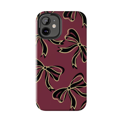 Copy of Florida State Burgandy Phone Case with Gold & Black Bows