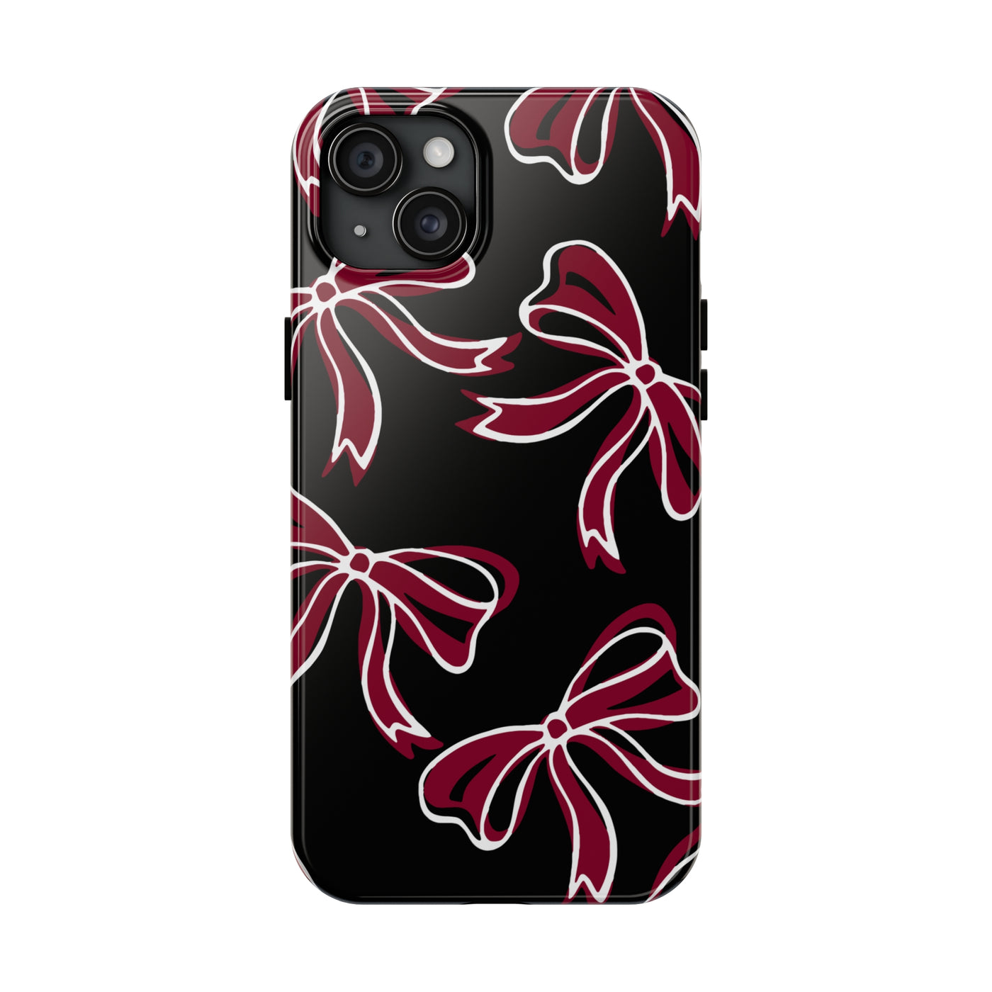 Trendy Bow Phone Case, Bed Party Bow Iphone case, Bow Phone Case, - South Carolina, Gamecocks, USC, garnet and black