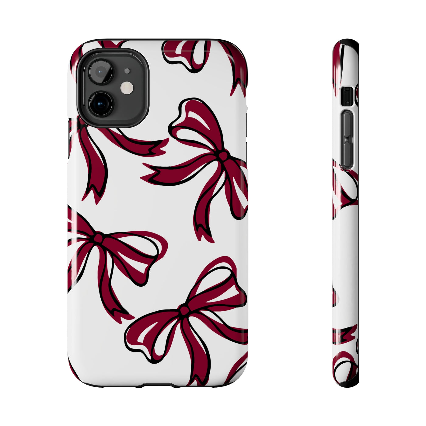 Trendy Bow Phone Case, Bed Party Bow Iphone case, Bow Phone Case, - South Carolina, Gamecocks, USC, garnet and black