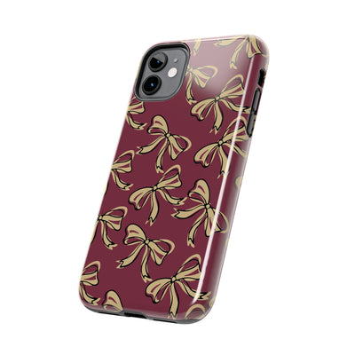 Small Bow FSU Phone Case - Burgandy