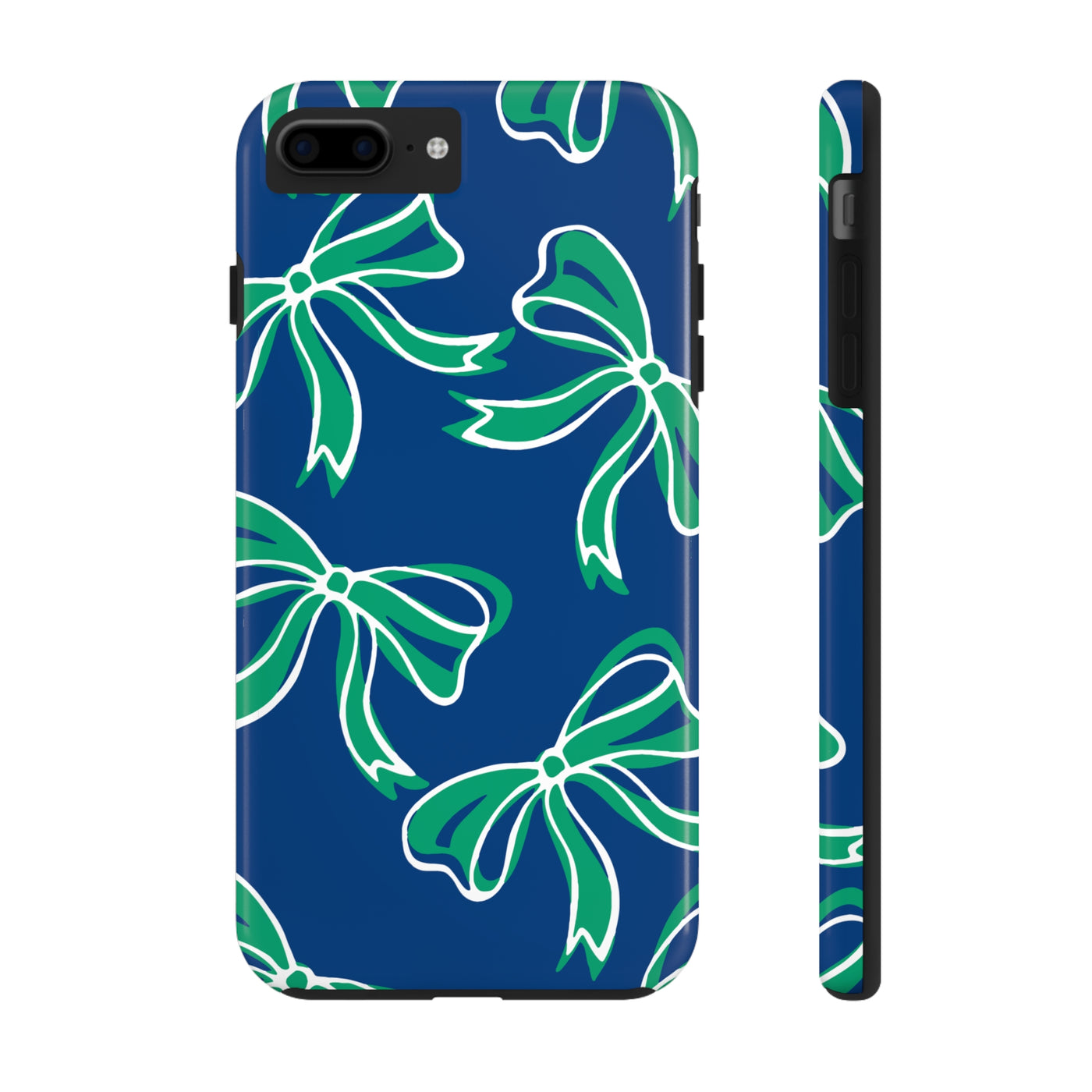 Trendy Bow Phone Case, Bed Party Bow Iphone case, Bow Phone Case, - FGCU, Blue and Green, Florida Gulf Coast