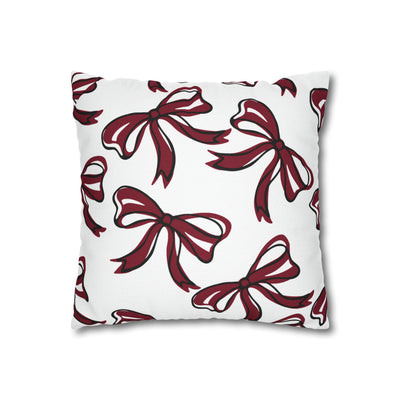 Trendy Bow College Pillow Cover - Dorm Pillow, Graduation Gift,Bed Party Gift,Acceptance Gift,College Gift, South Carolina, Gamecocks, USC