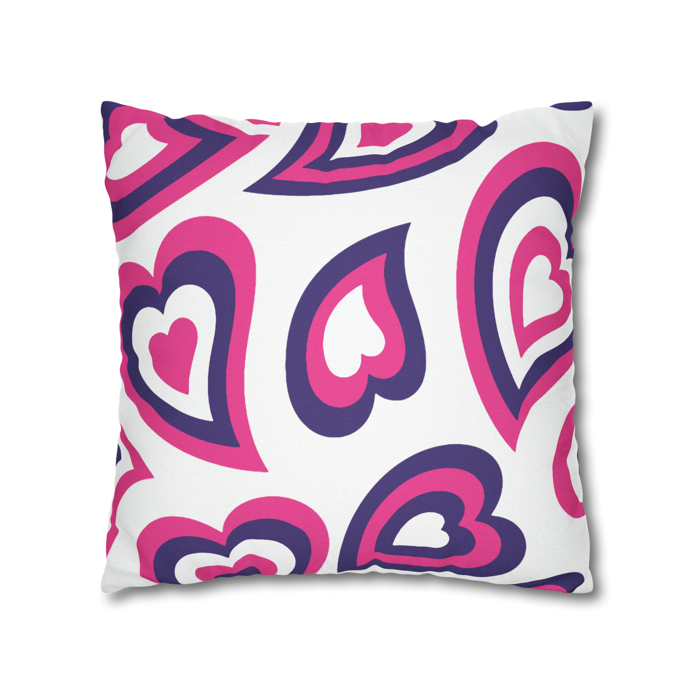 Retro Heart Pillow - Pink & Purple, Heart Pillow, Hearts, Valentine's Day, Sleepaway Camp Pillow, Camp Matoaka, Camp Pillow, Playroom Pillow