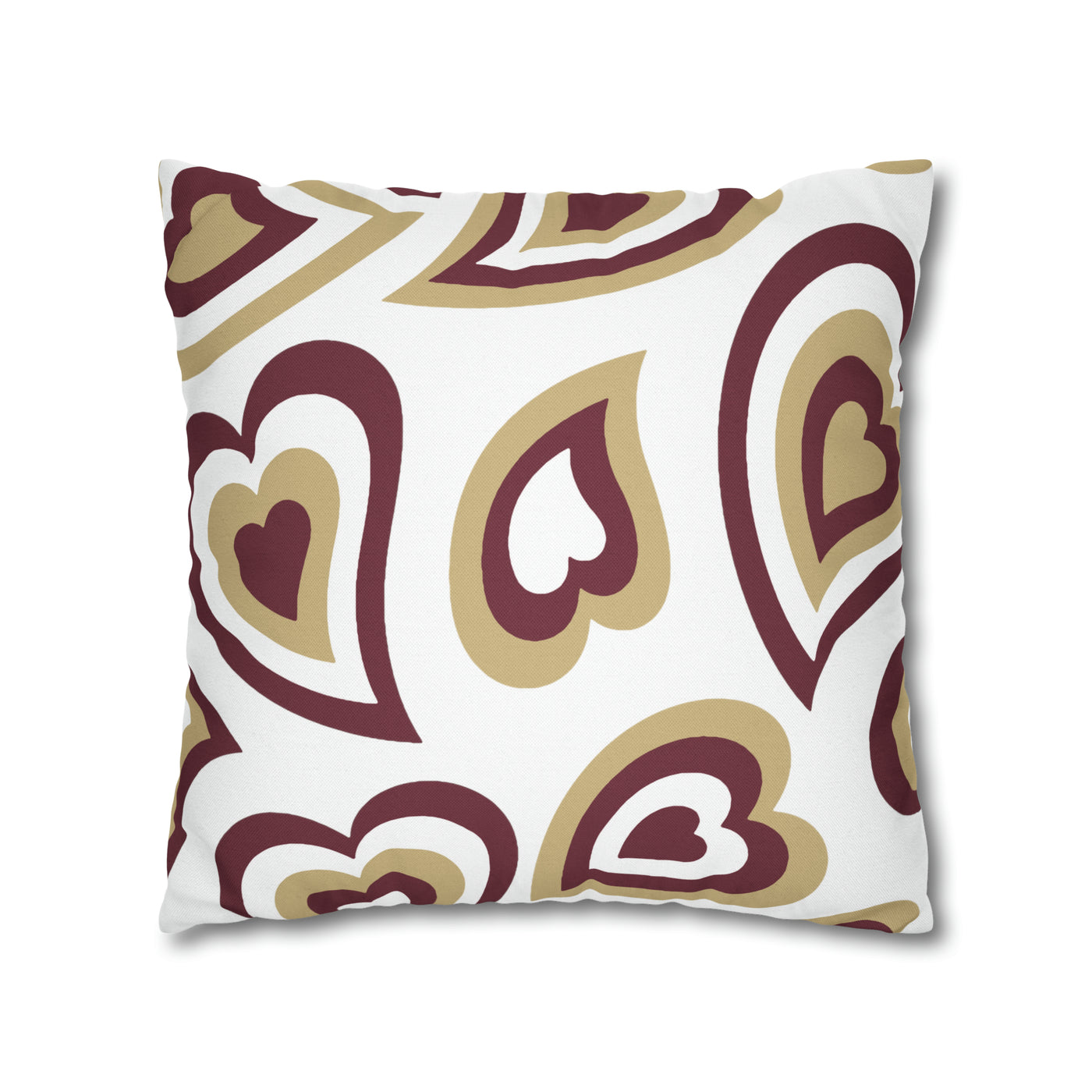 Retro Heart Pillow - Garnet and Gold, Heart Pillow, Hearts, Valentine's Day, FSU, Boston College, Elon, Bed Party Pillow, Camp, dorm decor,