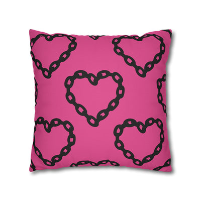 Heart with Chains Pillow Cover, Trendy Pillow Cover, College Pillow Cover