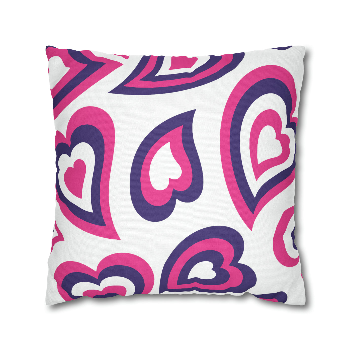 Retro Heart Pillow - Pink & Purple, Heart Pillow, Hearts, Valentine's Day, Sleepaway Camp Pillow, Camp Matoaka, Camp Pillow, Playroom Pillow