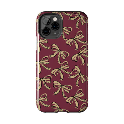 Small Bow FSU Phone Case - Burgandy