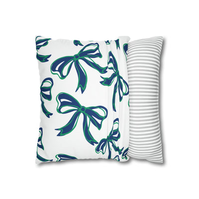 Trendy Bow College Pillow Cover - Dorm Pillow, Graduation Gift, Bed Party Gift, Acceptance Gift, College Gift, Florida Gulf Coast, FGCU