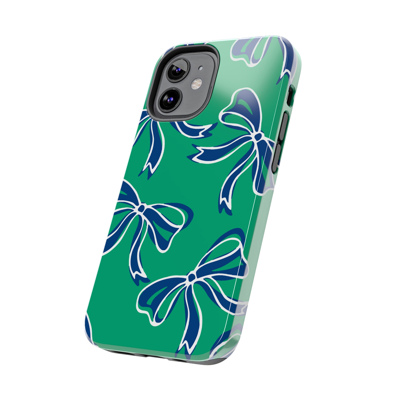 Trendy Bow Phone Case, Bed Party Bow Iphone case, Bow Phone Case, - FGCU, Blue and Green, Florida Gulf Coast