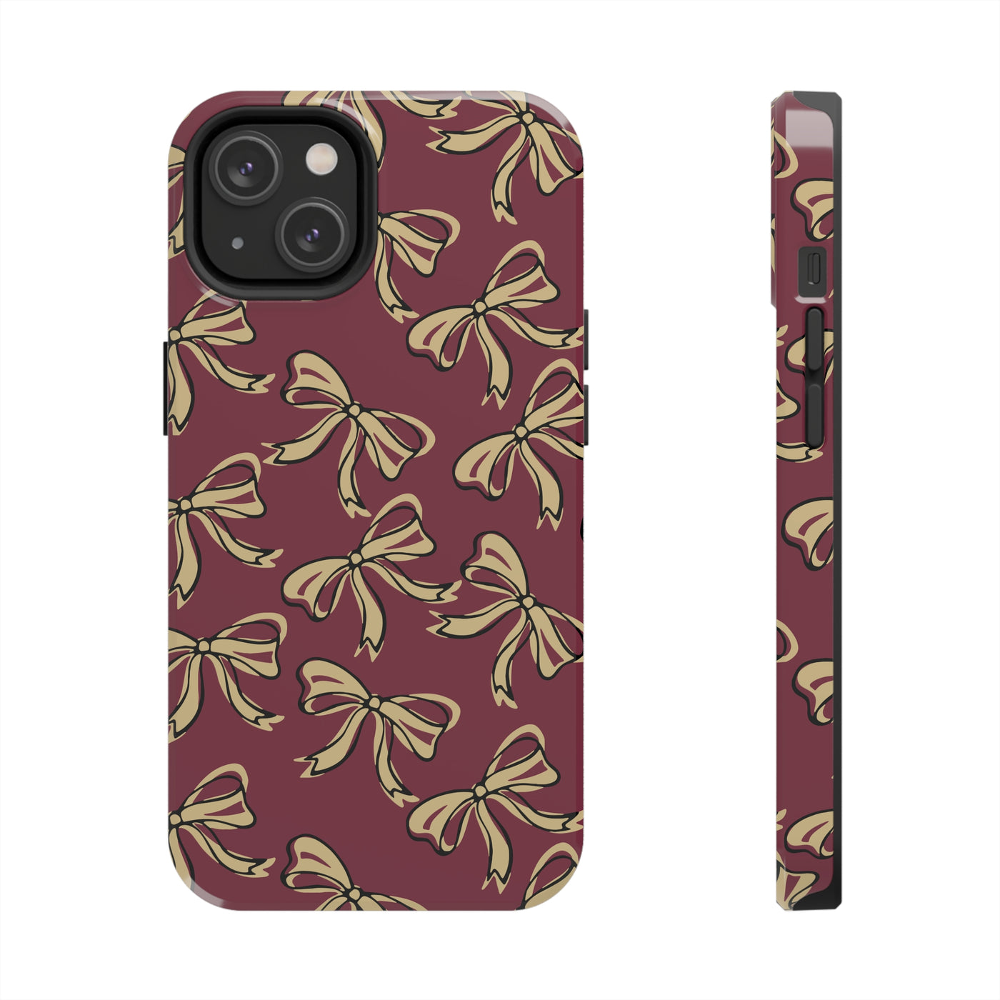 Small Bow FSU Phone Case - Burgandy