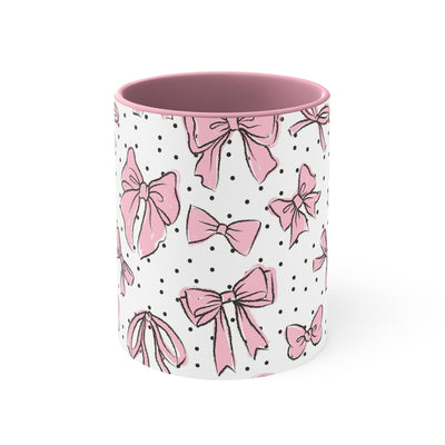 Coquette Black with Pink Bow Ceramic Mug