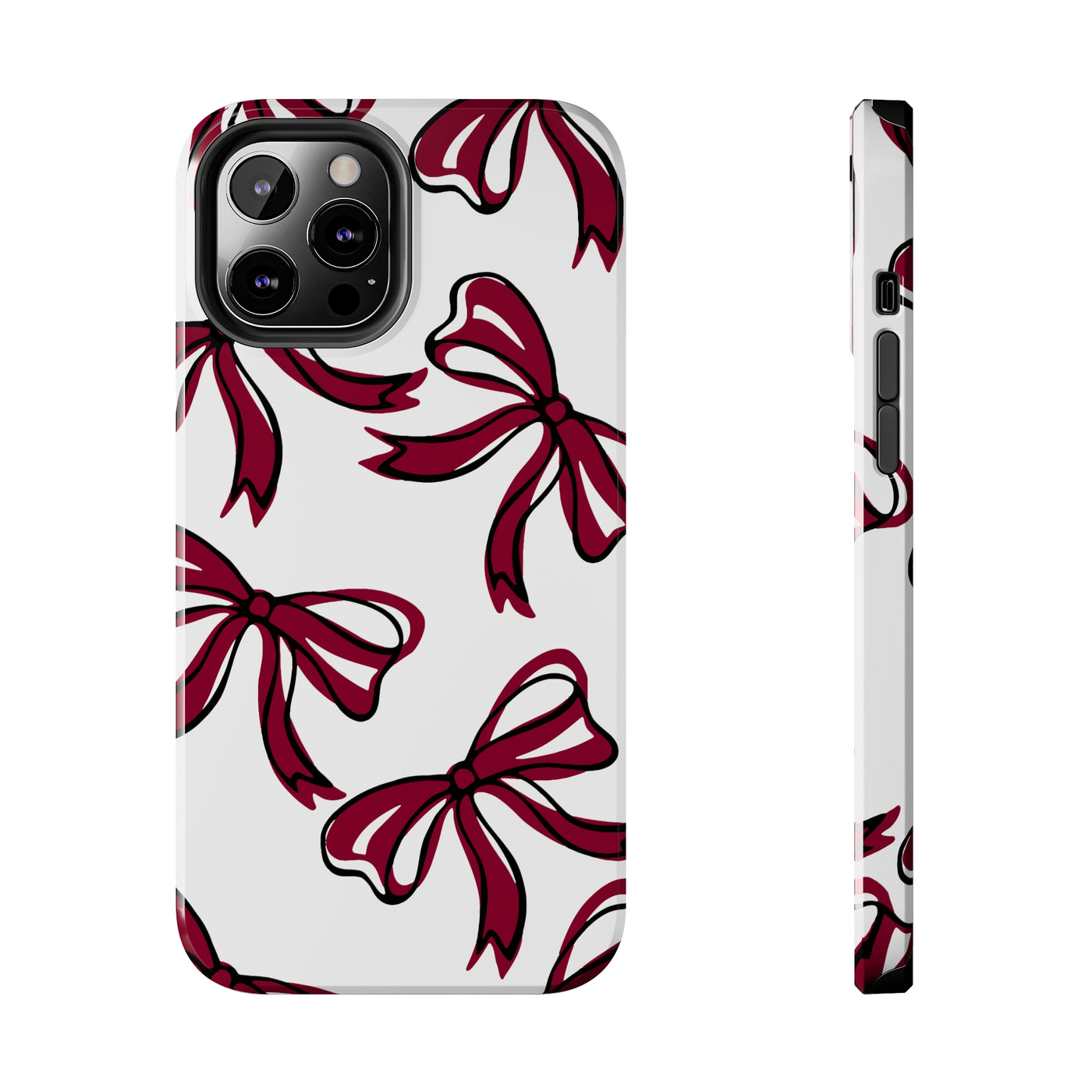 Trendy Bow Phone Case, Bed Party Bow Iphone case, Bow Phone Case, - South Carolina, Gamecocks, USC, garnet and black