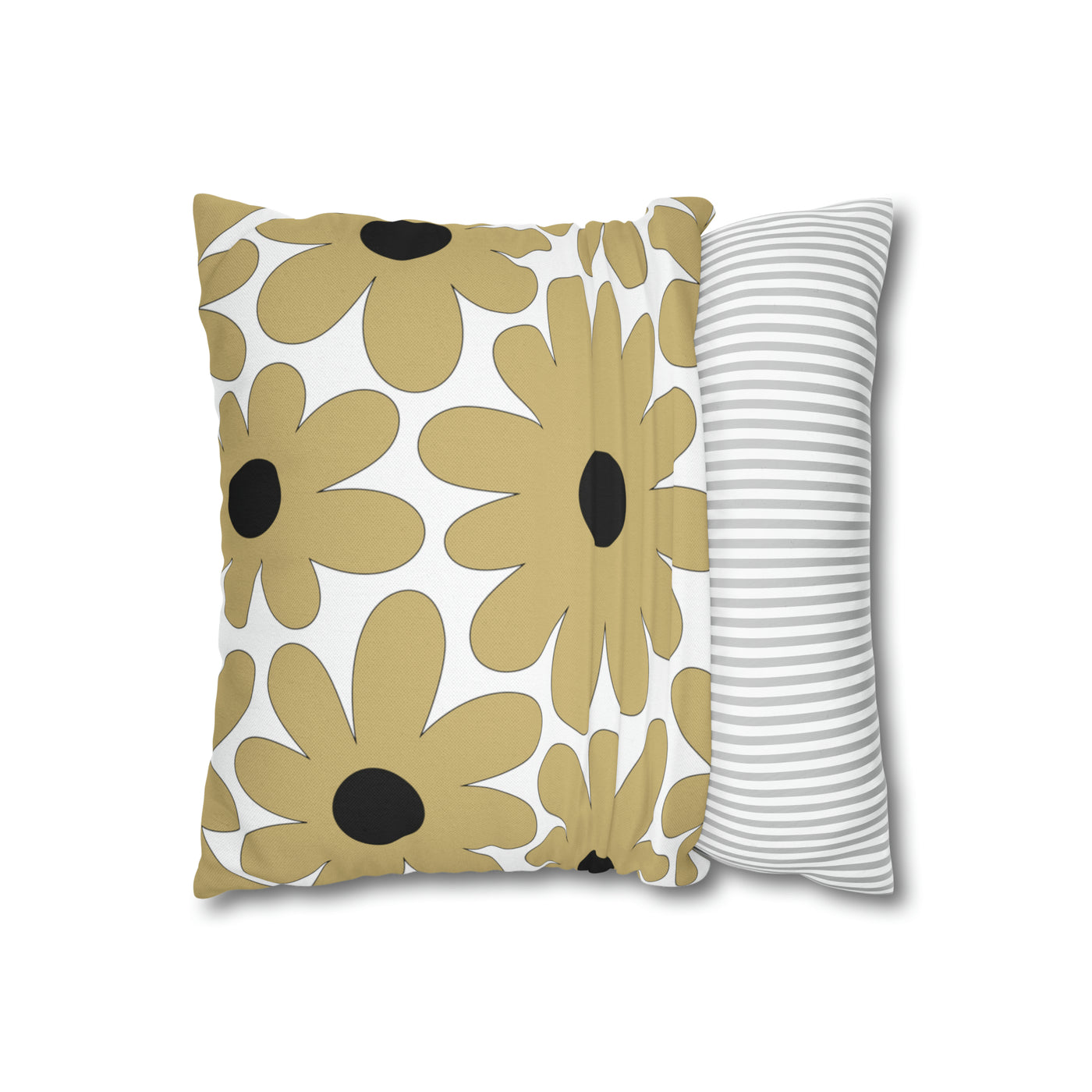 Two Color Double Sided Groovy Flower Pillow - College Dorm Pillow - Bed Party Pillow - Boulder, Wake Forest, Purdue, UCF