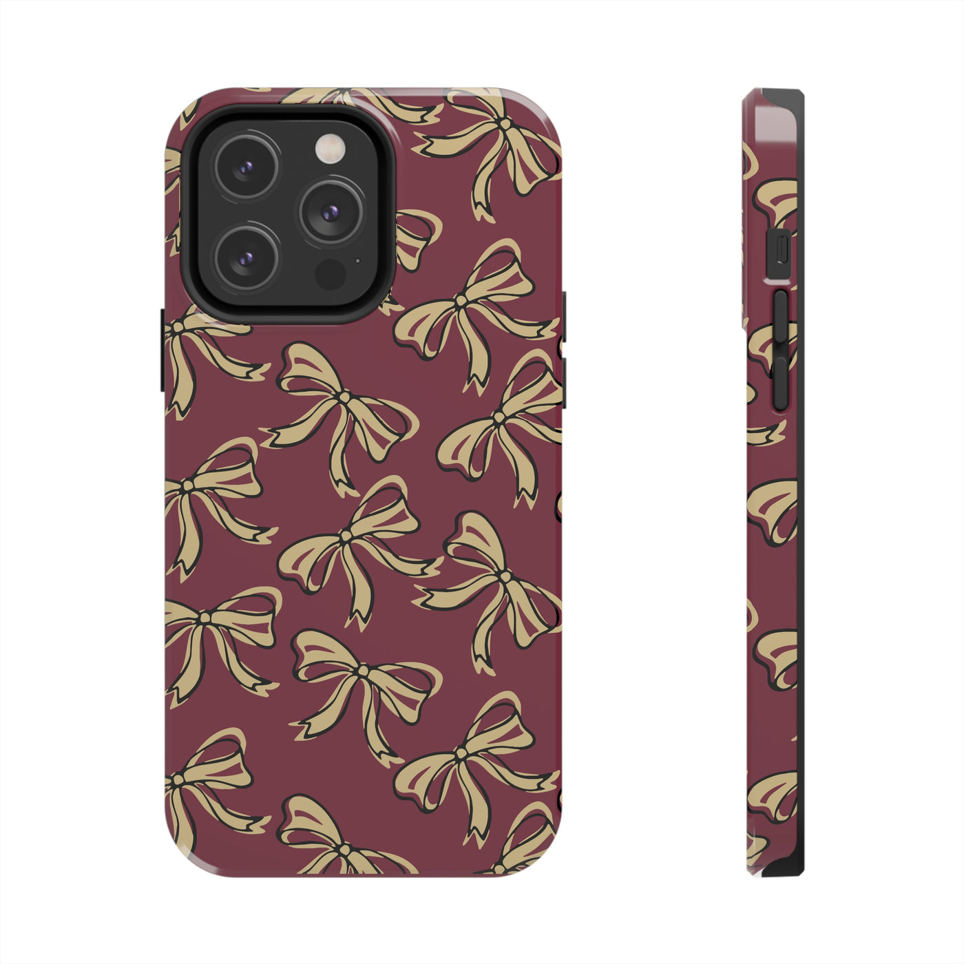 Small Bow FSU Phone Case - Burgandy