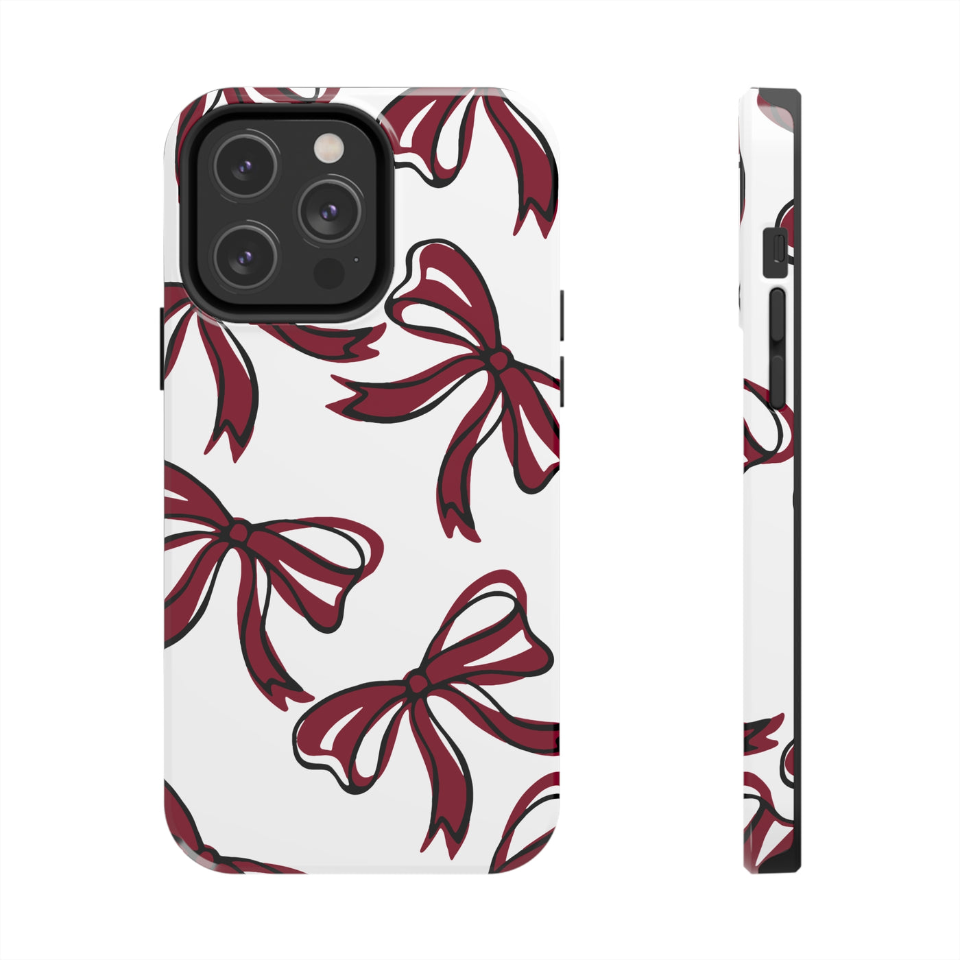 Trendy Bow Phone Case, Bed Party Bow Iphone case, Bow Phone Case, - South Carolina, Gamecocks, USC, garnet and black