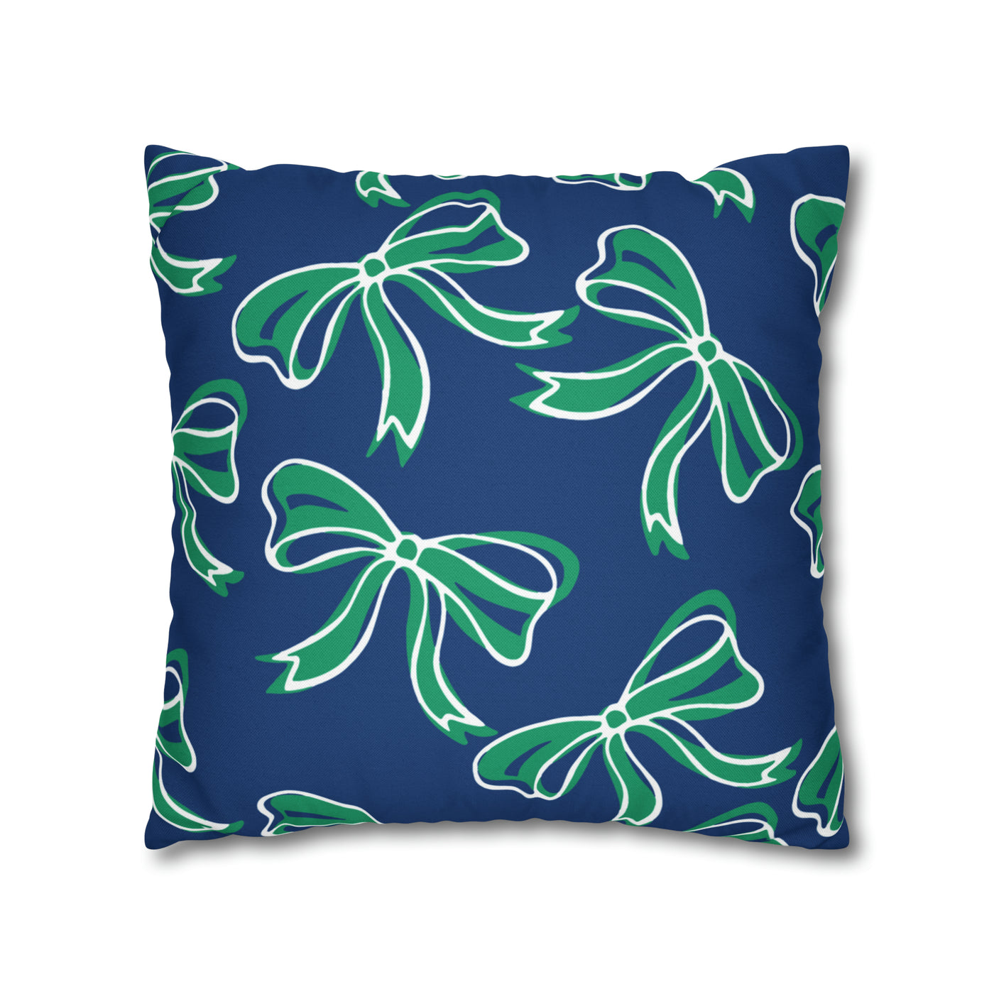 Trendy Bow College Pillow Cover - Dorm Pillow, Graduation Gift, Bed Party Gift, Acceptance Gift, College Gift, Florida Gulf Coast, FGCU