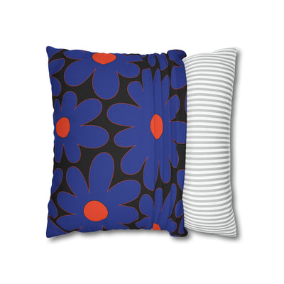 Two Color Double Sided Groovy Flower Pillow - College Dorm Pillow - Bed Party Pillow - Florida