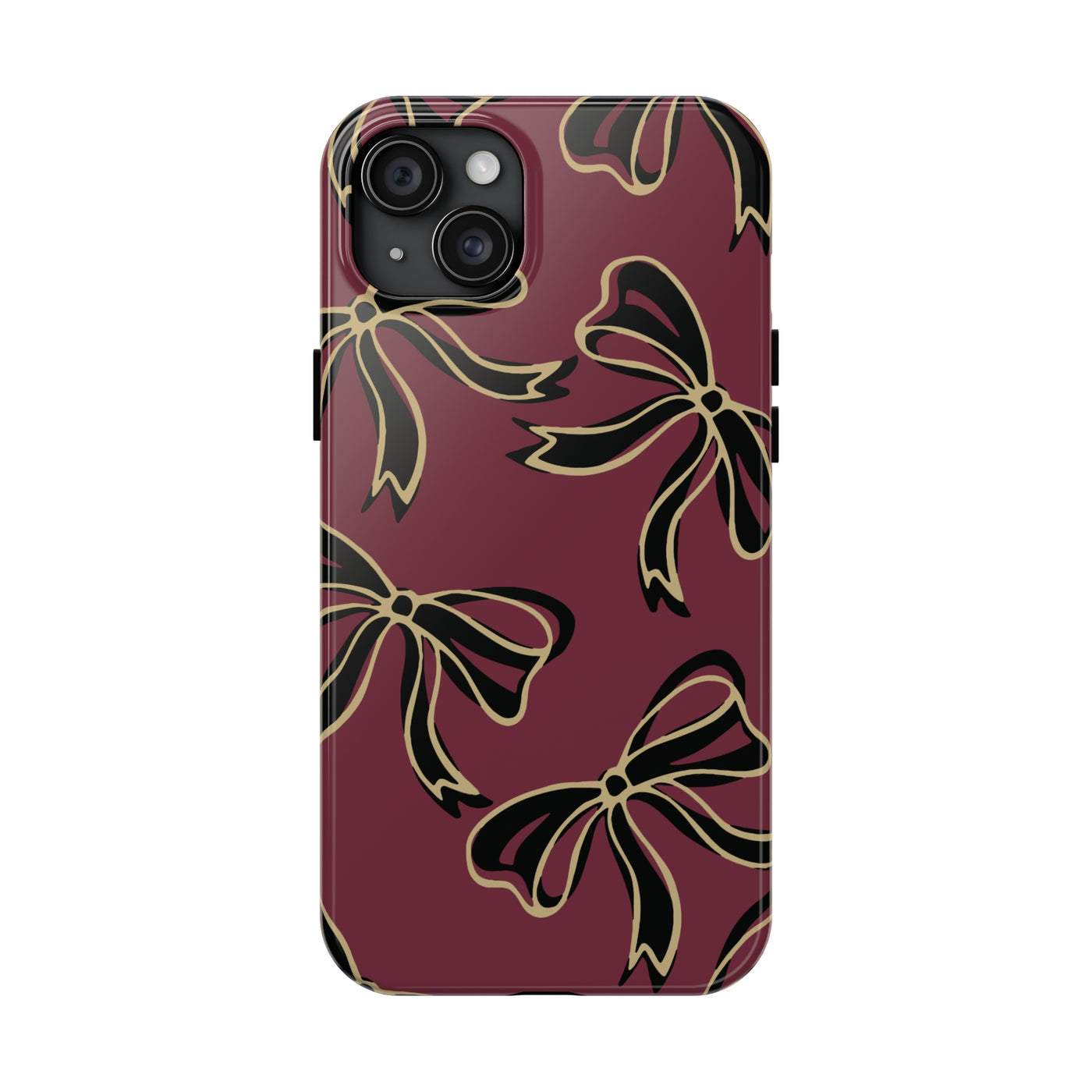 Copy of Florida State Burgandy Phone Case with Gold & Black Bows