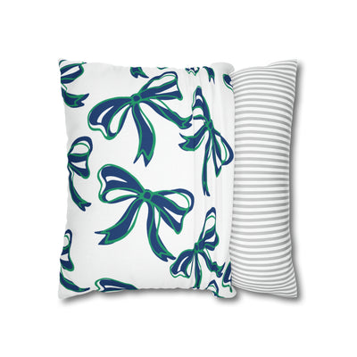 Trendy Bow College Pillow Cover - Dorm Pillow, Graduation Gift, Bed Party Gift, Acceptance Gift, College Gift, Florida Gulf Coast, FGCU