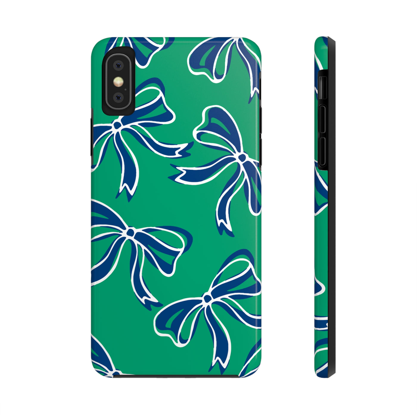 Trendy Bow Phone Case, Bed Party Bow Iphone case, Bow Phone Case, - FGCU, Blue and Green, Florida Gulf Coast