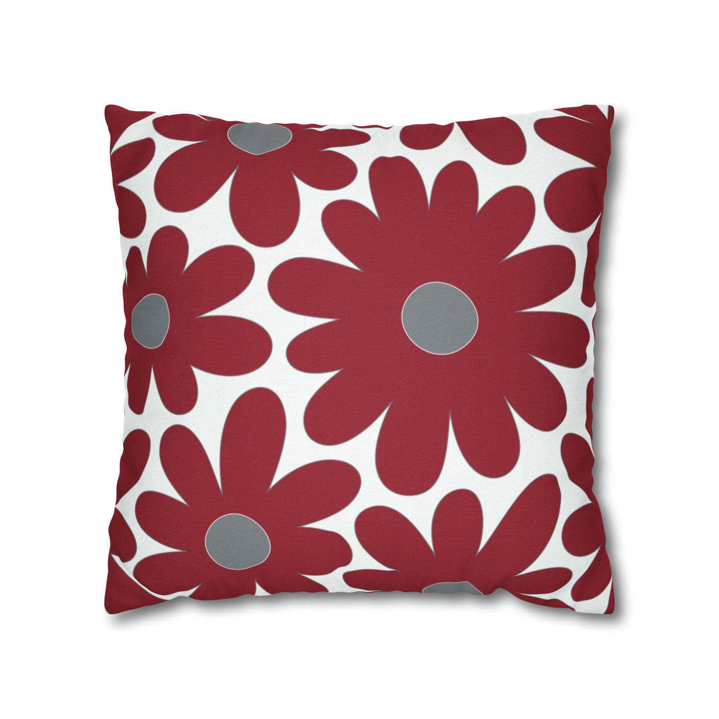 Two Color Double Sided Groovy Flower Pillow - College Dorm Pillow - Bed Party Pillow - Alabama