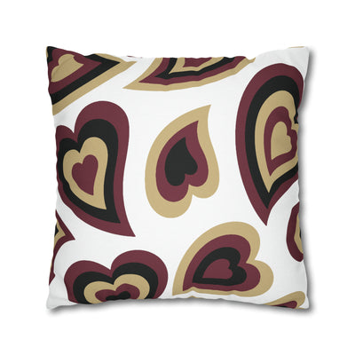 Retro Heart Pillow - garnet & gold, Heart Pillow, Hearts, Valentine's Day, FSU, Elon, Boston College, Bed Party Pillow, Camp, dorm decor,