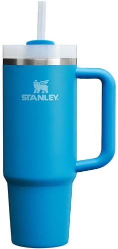 Stanley Quencher H2.0 FlowState Stainless Steel Vacuum Insulated Tumbler with Lid and Straw for Water, Iced Tea or Coffee, Smoothie and More, Azure, 30oz