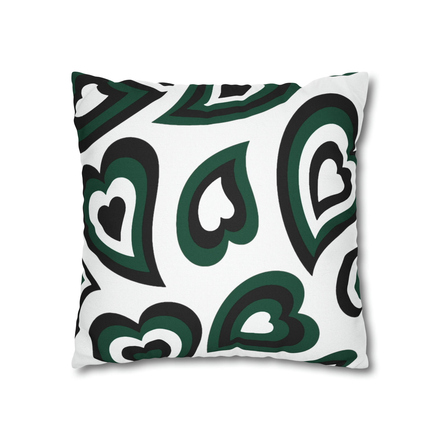Retro Heart Pillow - Green and Black, Heart Pillow, Hearts, Valentine's Day, Michigan State, Bed Party Pillow, Sleepaway Camp Pillow, Camp