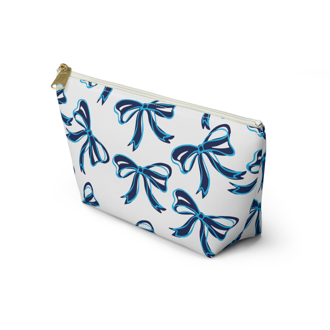 Trendy Bow Makeup Bag - Graduation Gift, Bed Party Gift, Acceptance Gift, College Gift, VIllanova, Penn State, UConn, Tarheels, UNC