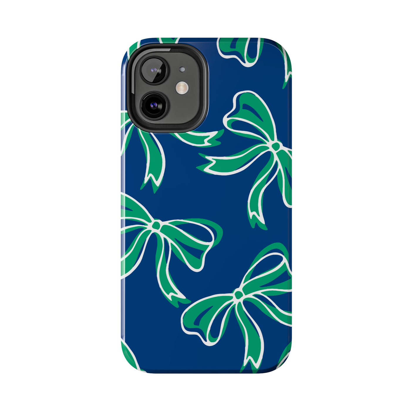 Trendy Bow Phone Case, Bed Party Bow Iphone case, Bow Phone Case, - FGCU, Blue and Green, Florida Gulf Coast