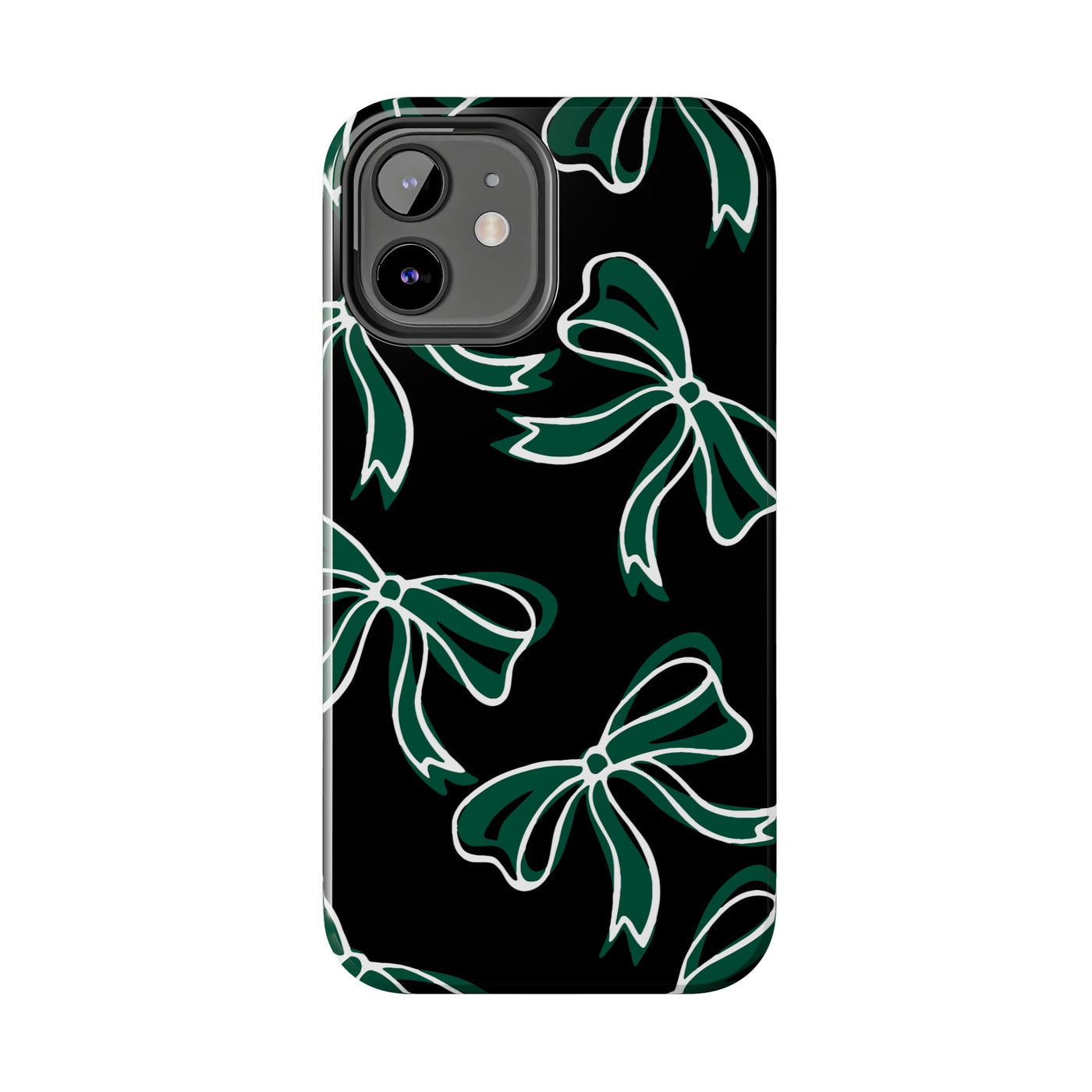 Trendy Bow Phone Case, Bed Party Bow Iphone case, Bow Phone Case, - Michigan State, Spartans, BING, green and white