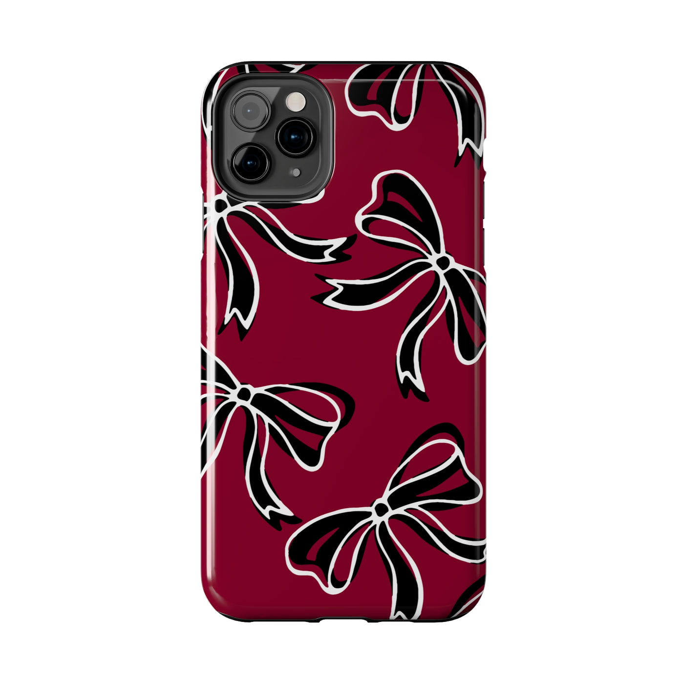 Trendy Bow Phone Case, Bed Party Bow Iphone case, Bow Phone Case, - South Carolina, Gamecocks, USC, garnet and black