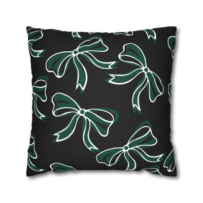 Trendy Bow College Pillow Cover - Dorm Pillow, Graduation Gift,Bed Party Gift,Acceptance Gift,College Gift, Michigan State, BING