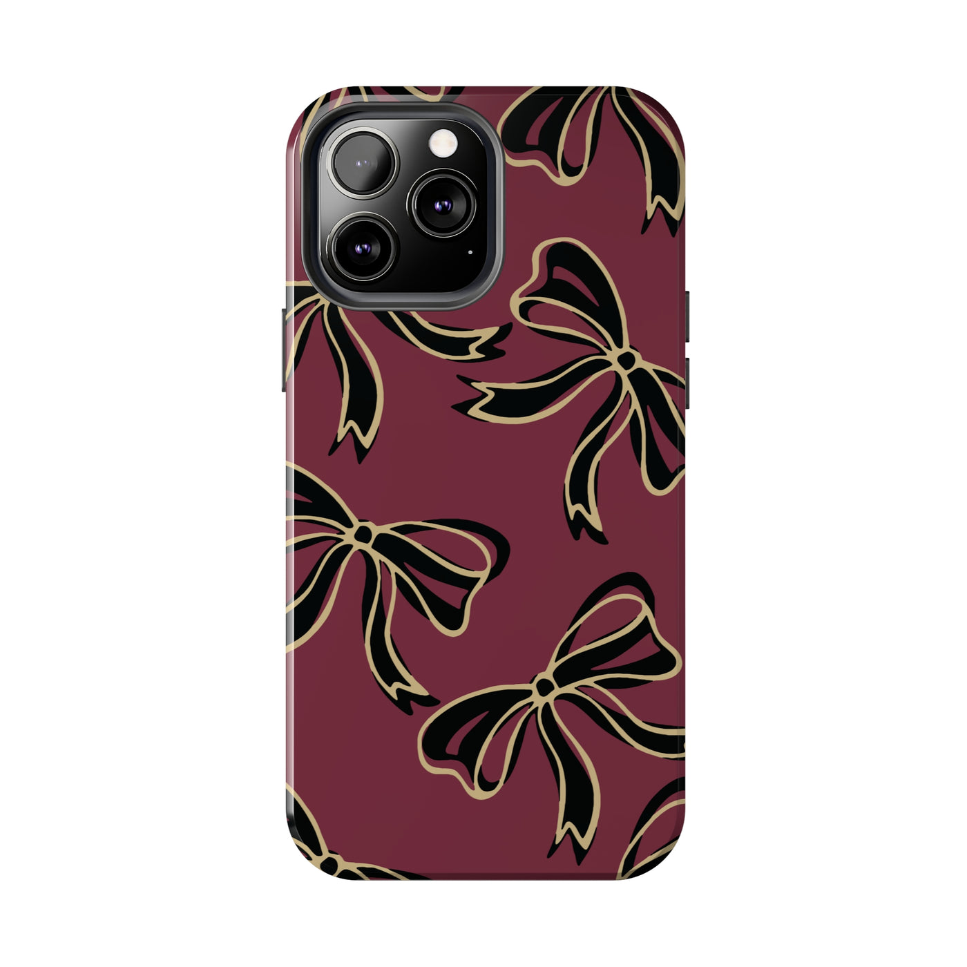 Copy of Florida State Burgandy Phone Case with Gold & Black Bows