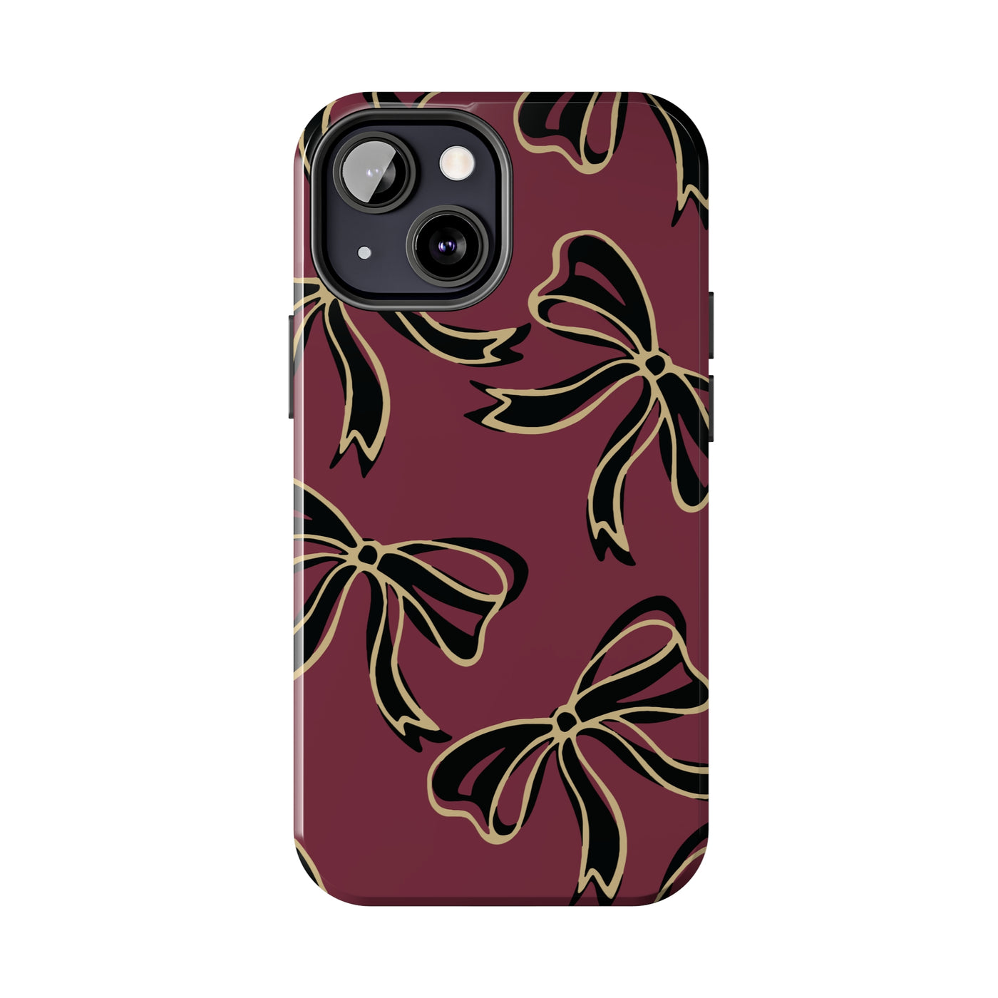 Copy of Florida State Burgandy Phone Case with Gold & Black Bows