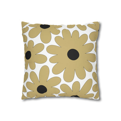 Two Color Double Sided Groovy Flower Pillow - College Dorm Pillow - Bed Party Pillow - Boulder, Wake Forest, Purdue, UCF