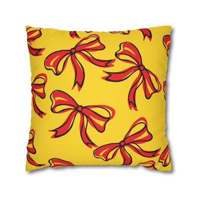 Trendy Bow College Pillow Cover - Dorm Pillow, Graduation Gift, Bed Party Gift, Acceptance Gift, College Gift, Maryland, Terps, Terrapins
