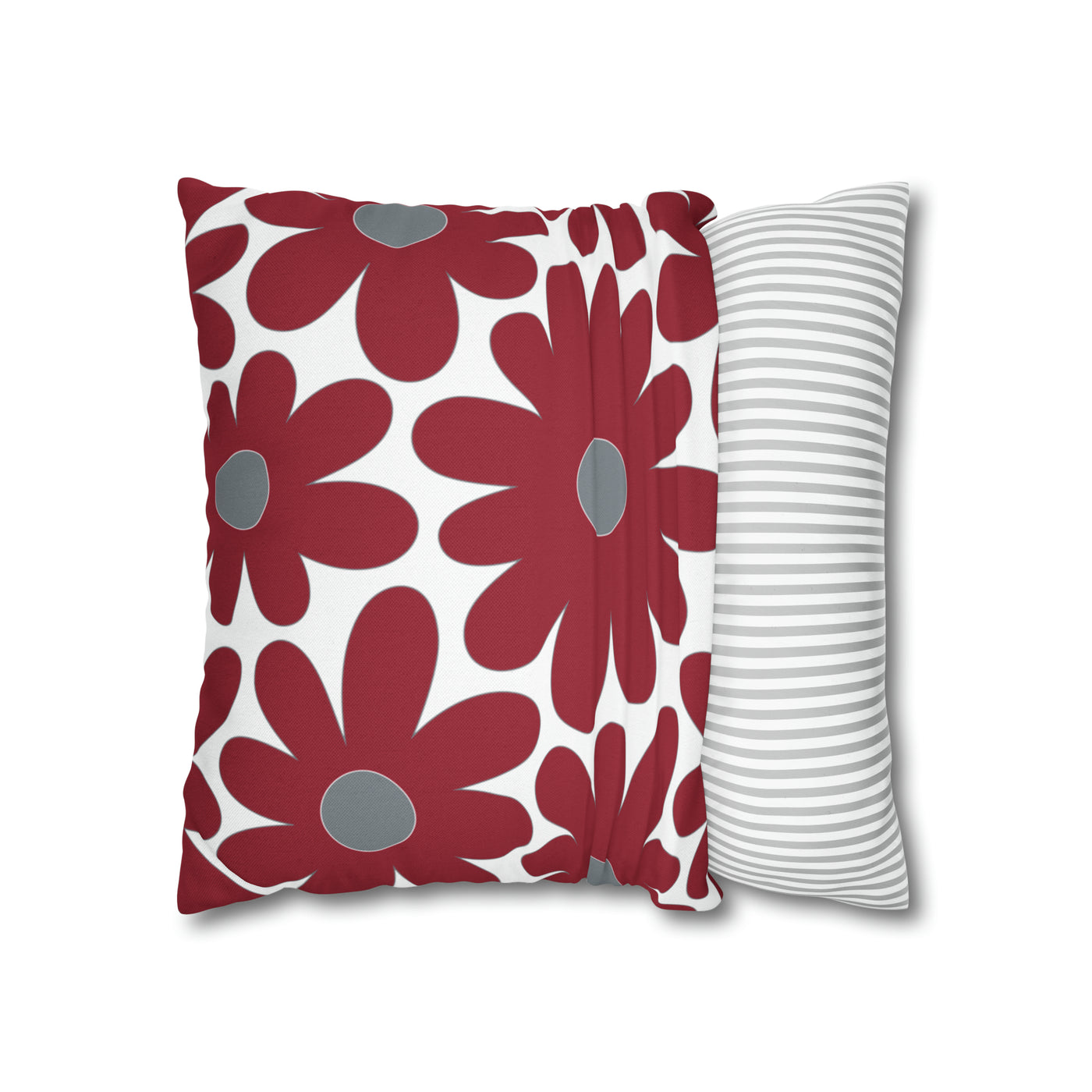 Two Color Double Sided Groovy Flower Pillow - College Dorm Pillow - Bed Party Pillow - Alabama