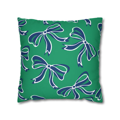 Trendy Bow College Pillow Cover - Dorm Pillow, Graduation Gift, Bed Party Gift, Acceptance Gift, College Gift, Florida Gulf Coast, FGCU