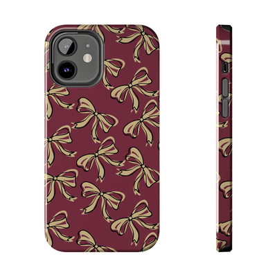 Small Bow FSU Phone Case - Burgandy