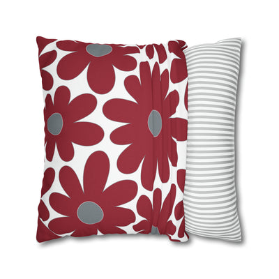 Two Color Double Sided Groovy Flower Pillow - College Dorm Pillow - Bed Party Pillow - Alabama