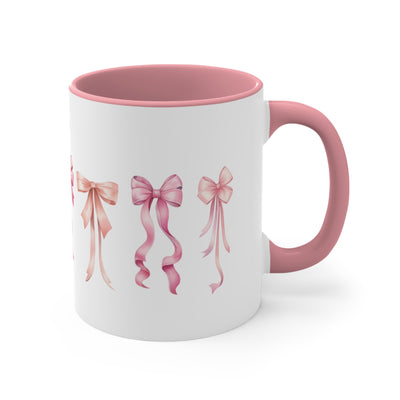 Coquette Bow Mug, Ballet Bows Mug, Pink Bow Coquette Mug